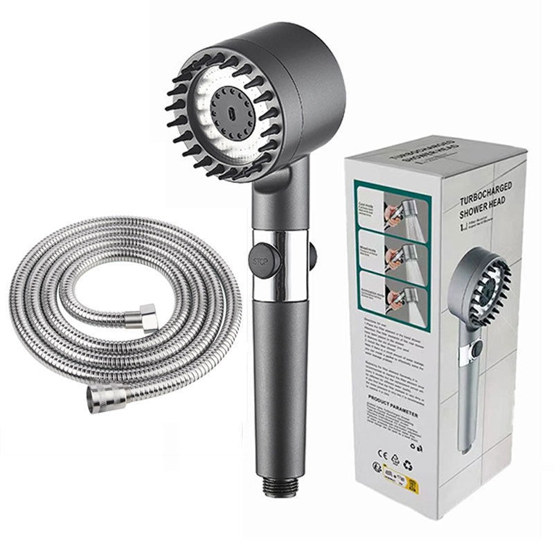 Boosted Shower Head With Hose Set