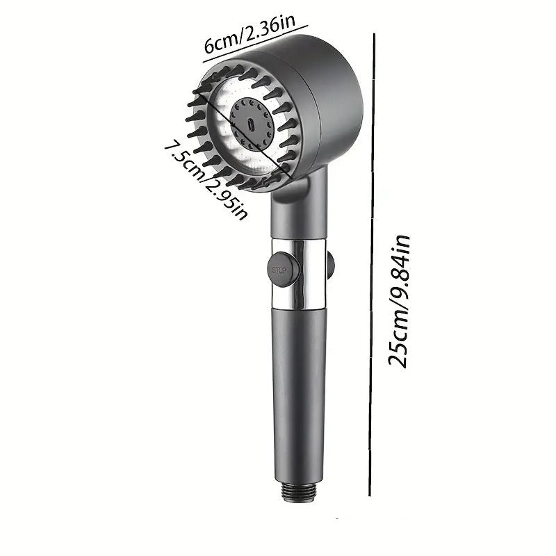 Boosted Shower Head With Hose Set