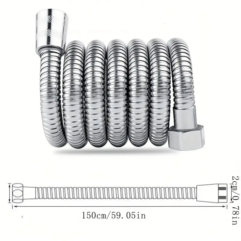 Extra Long Stainless Steel Shower Hose - Durable & Flexible