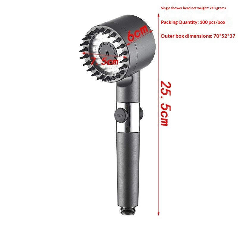 Boosted Shower Head With Hose Set